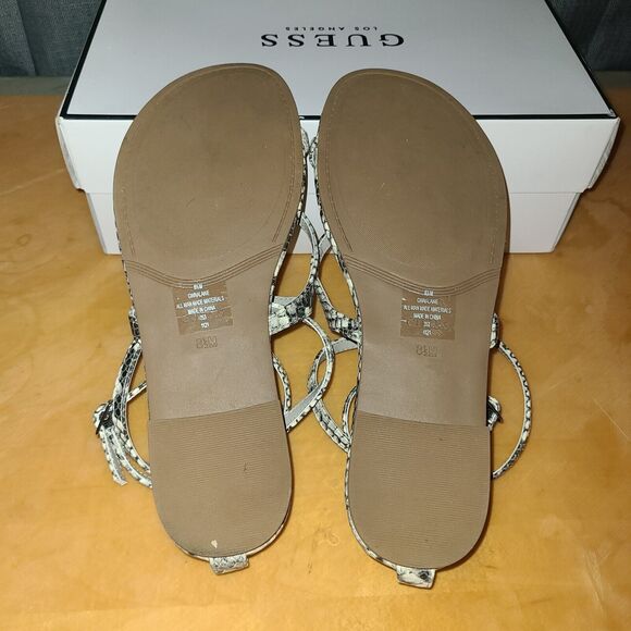 Guess Nalanie Sandals Snake Skin Size 8.5 Medium - Picture 3 of 8